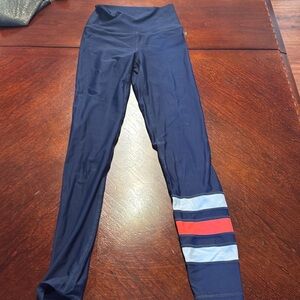 Aerie Like New Navy Blue stripe leggings